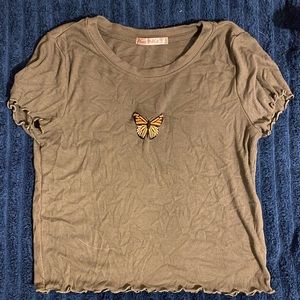 Green butterfly shirt